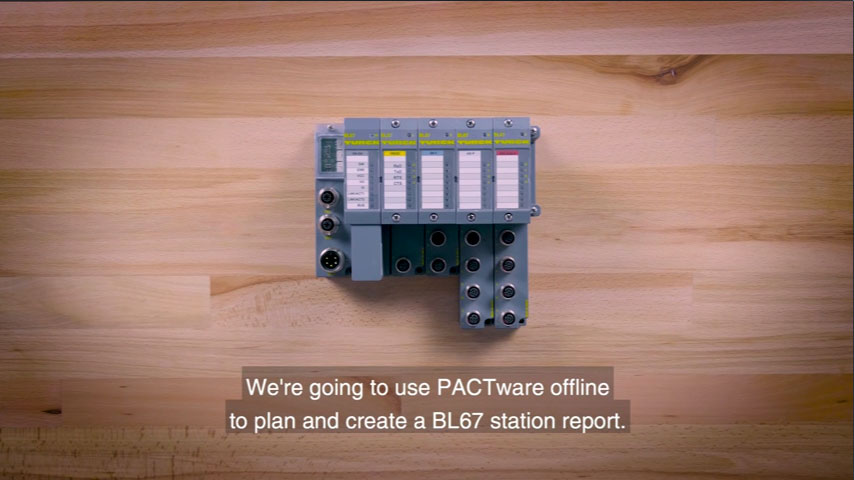 Pactware: Hogyan tervezzünk és készítsünk BL67 állomásjelentéseket a Pactware használatával.